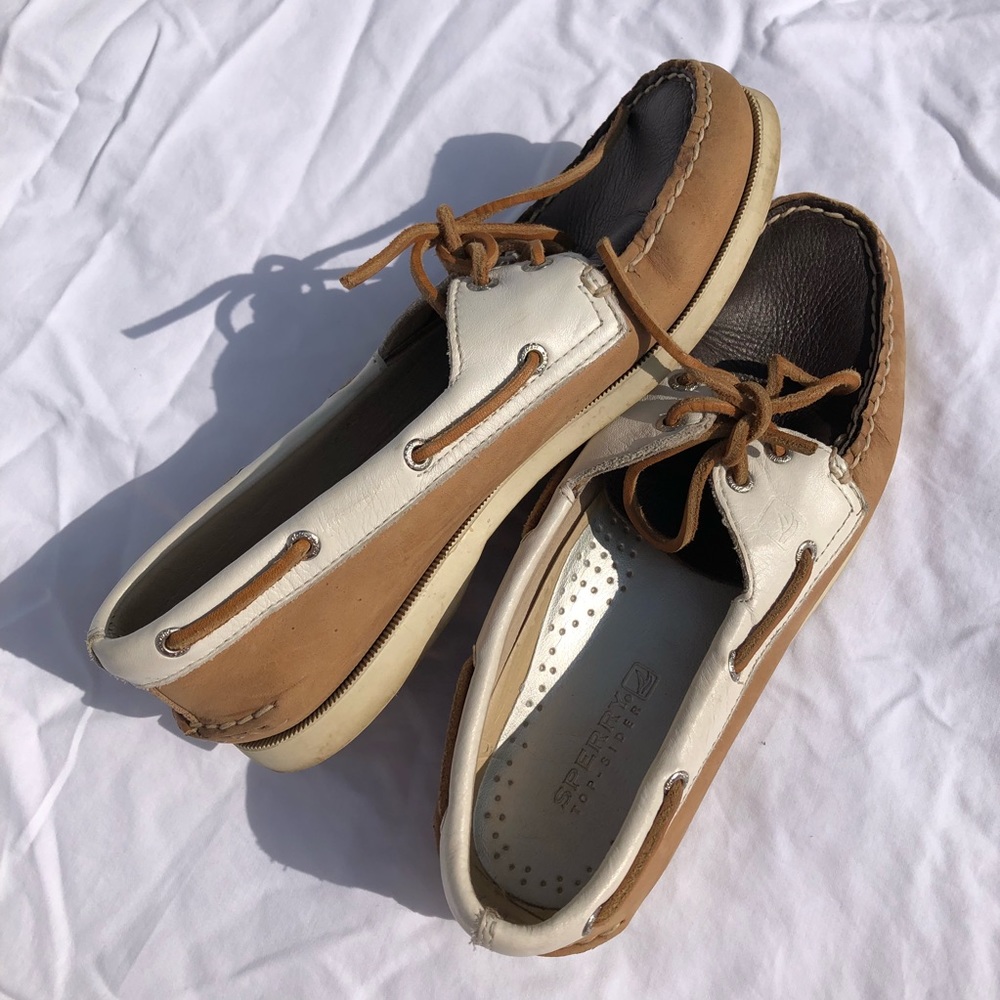 Sperry Topsider Neutral Tricolor Boat Shoes